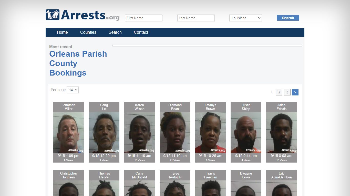 Orleans Parish County Arrests and Inmate Search